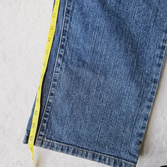 Vintage Y2K Tommy Hilfiger Button Fly Denim Jeans Cropped Short Capri Size 14 - Picture 14 of 16
